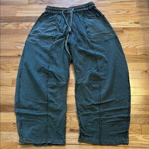 Free People Kaiden Barrel Pants. Size medium. Excellent condition. Never Green